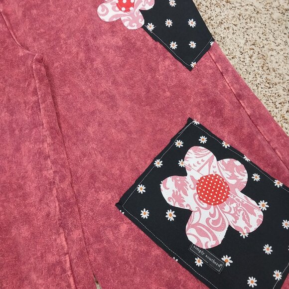 3538 Size 1X Zenana Mineral Washed Upcycled Pull On Pants with Raw Hem. NWT - Picture 2 of 6